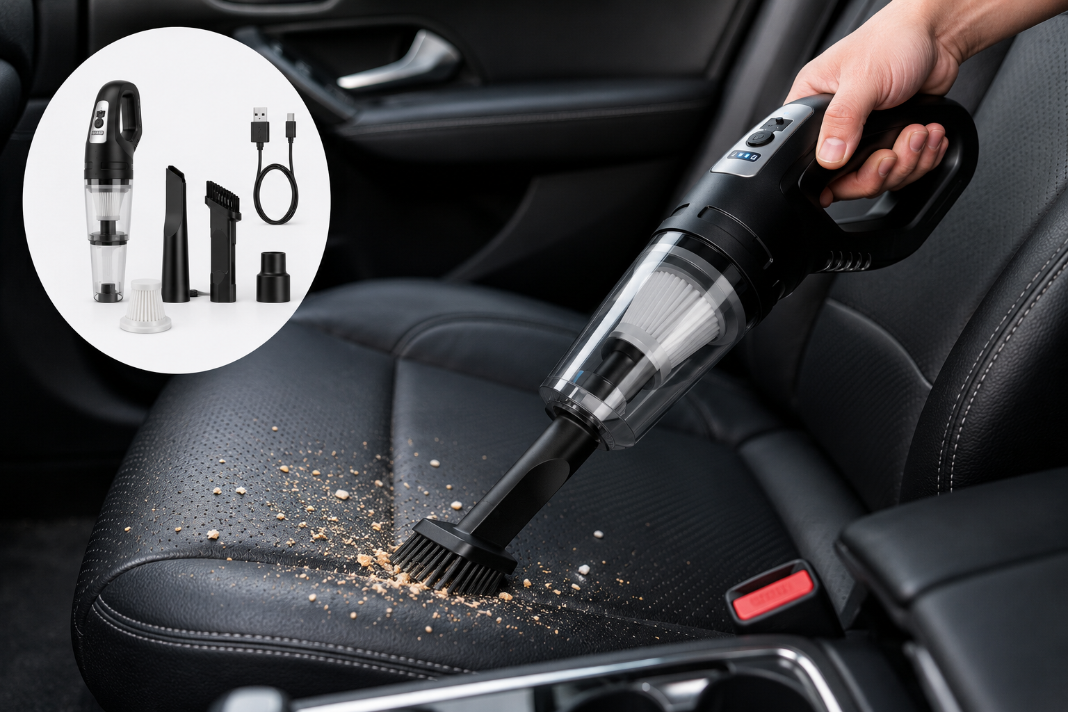 TurboVac™ Pro – Aspirateur Sans Fil Puissant pour Voiture & Maison