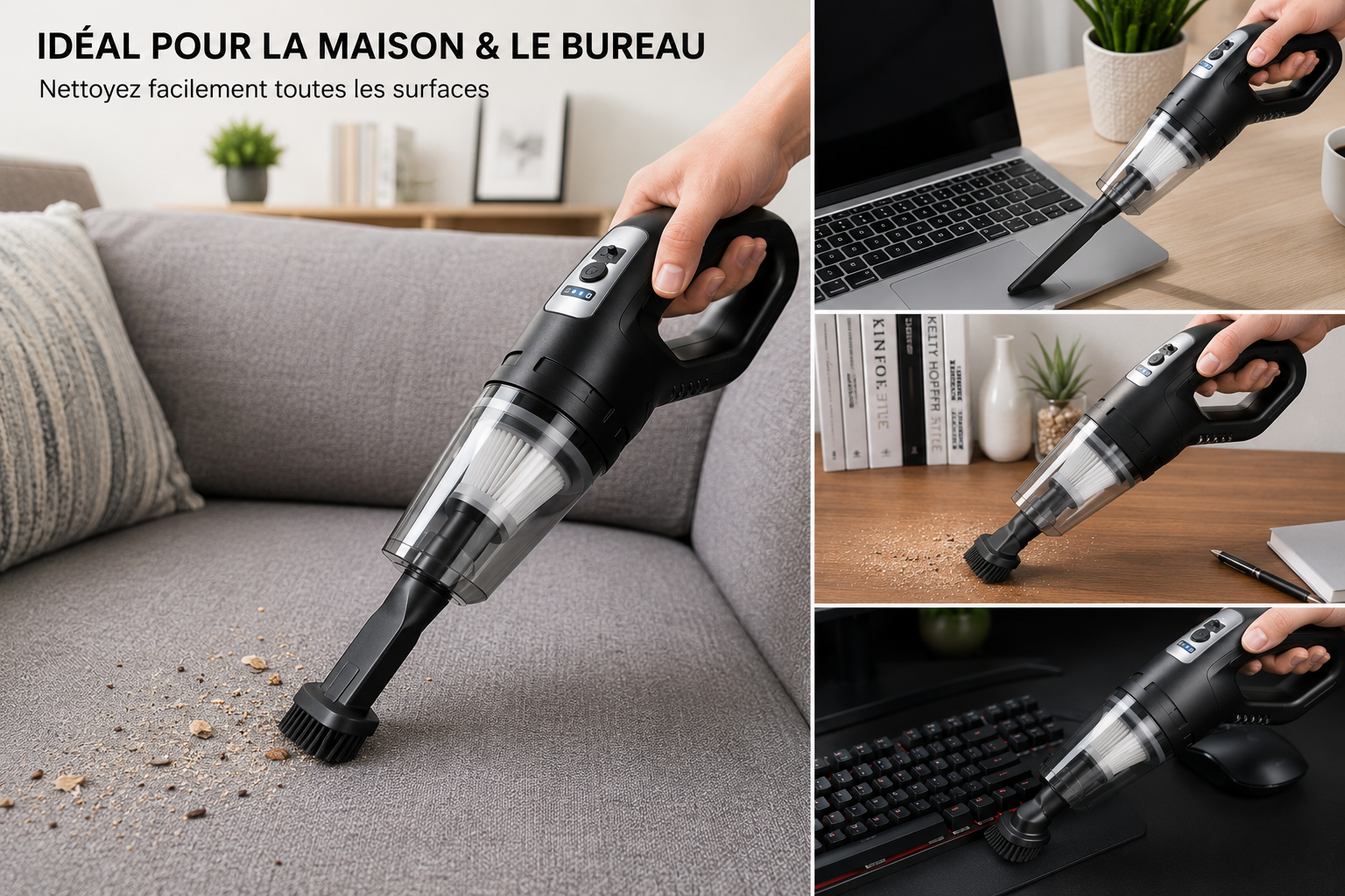TurboVac™ Pro – Aspirateur Sans Fil Puissant pour Voiture & Maison
