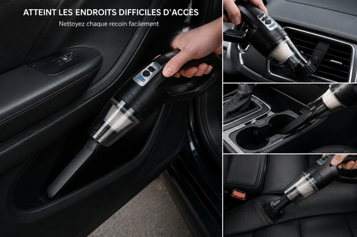 TurboVac™ Pro – Aspirateur Sans Fil Puissant pour Voiture & Maison