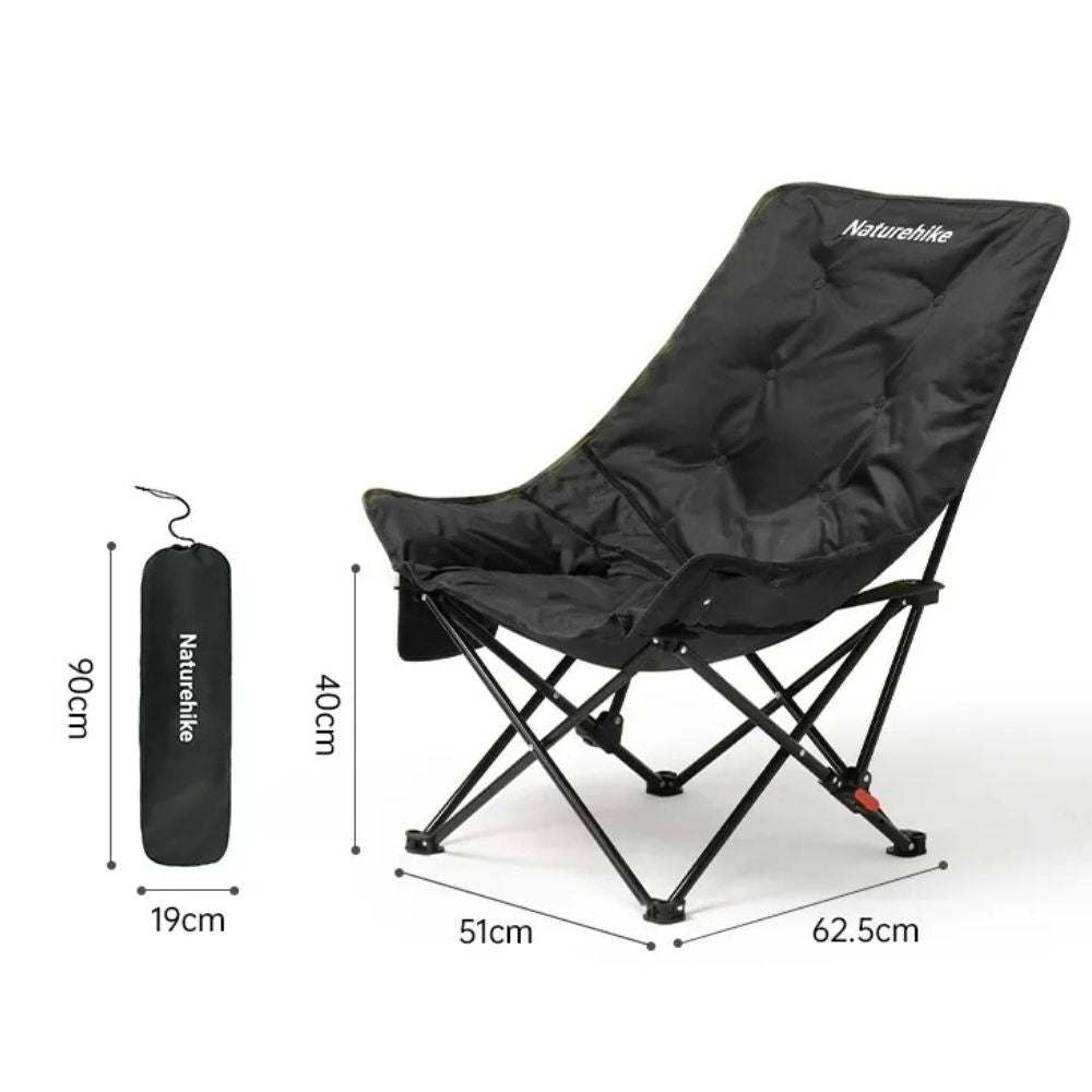 Chaise lunaire à dossier haut