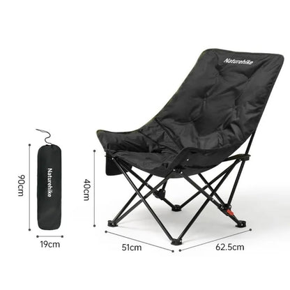 Chaise lunaire à dossier haut